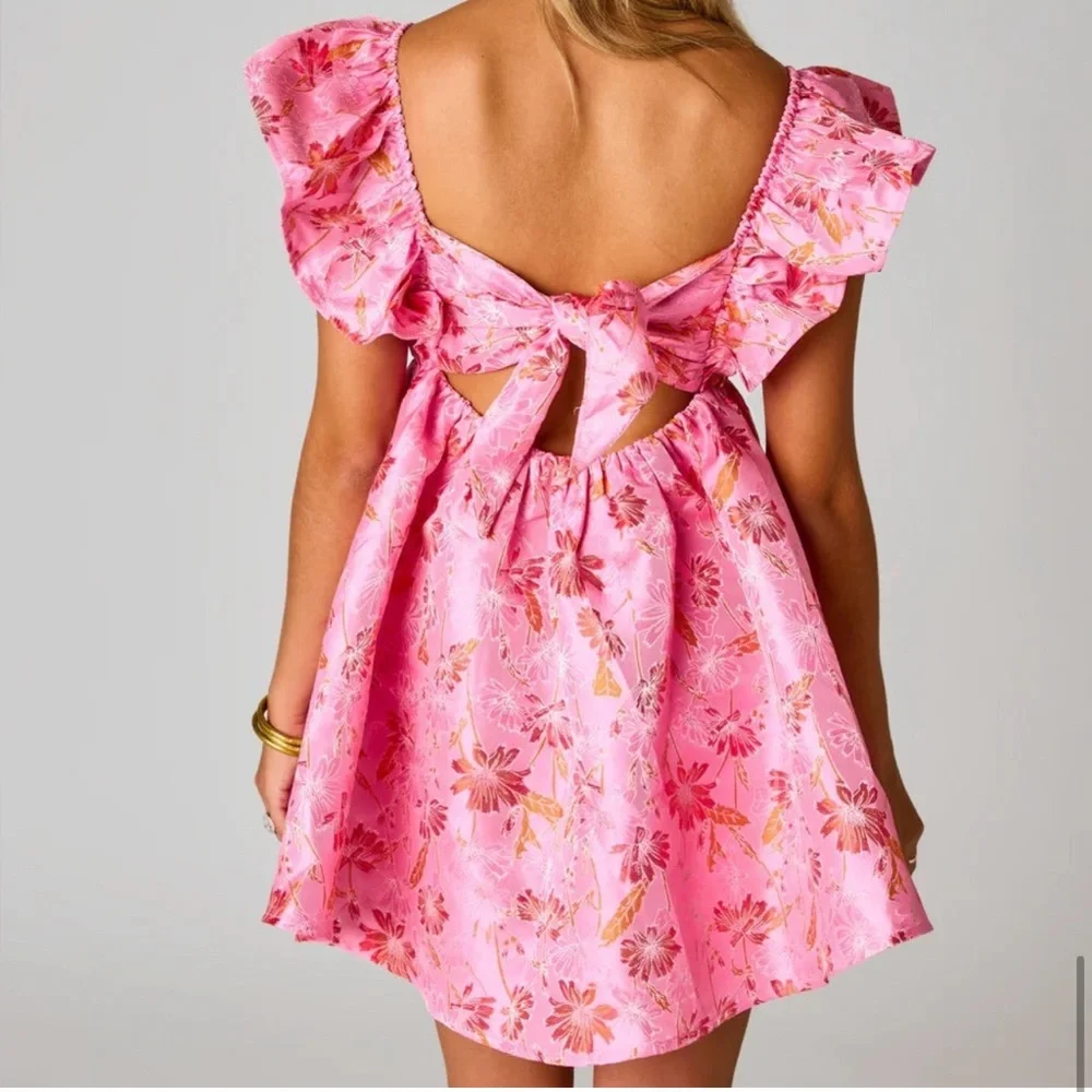 BUDDY LOVE Floral Pink Ruffle Dress - S - NWT - Picture 2 of 7